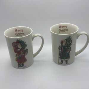 The Santa Claus Shoppe Tea Coffee Tea MULLED WINE  Cups  Set of 2. Japan